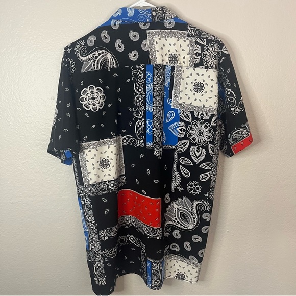 Drill Clothing Company Paisley Stretch Button Down Shirt | Size: L - Picture 4 of 5